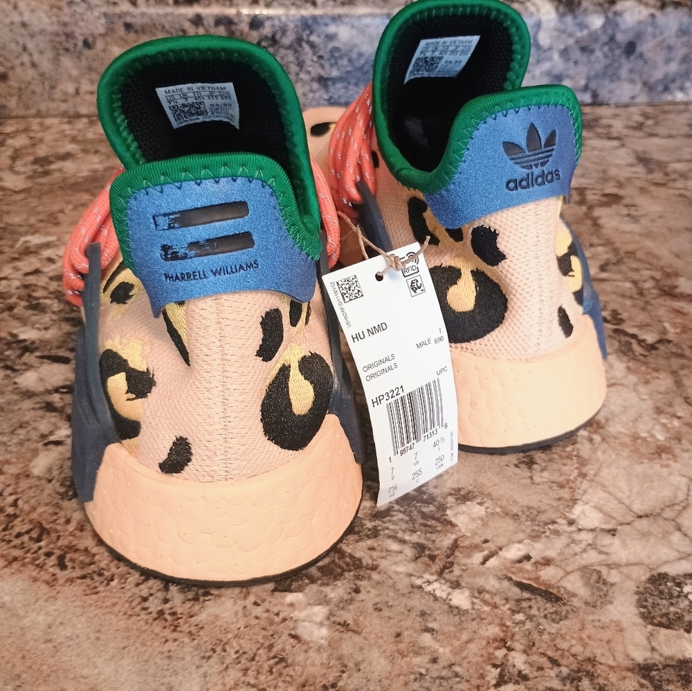 Adidas Pharrell Williams Human Race NMD Animal Print Peach & Orange Sneakers.nwt - Picture 5 of 15